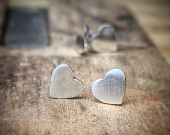 Mini Matte Heart Studs