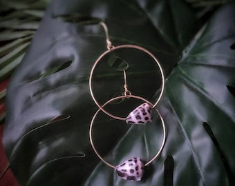 Hebrew Cone Teardrop Hoops