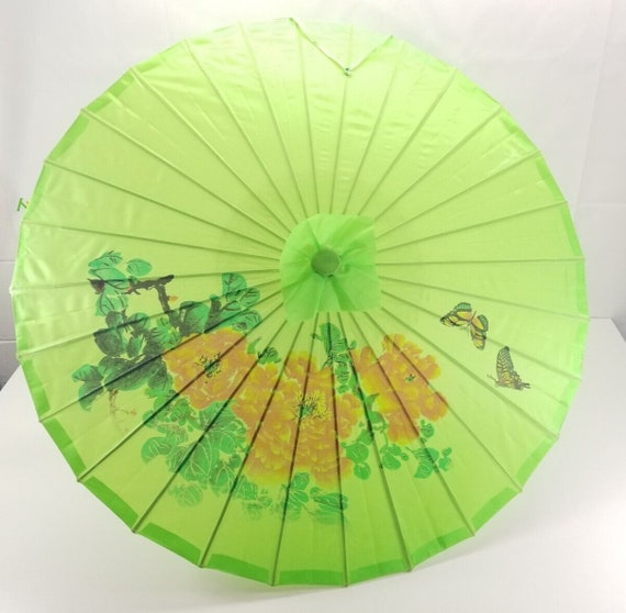 Antique Japanese Parasol 1920s Umbrella Bamboo - image 4