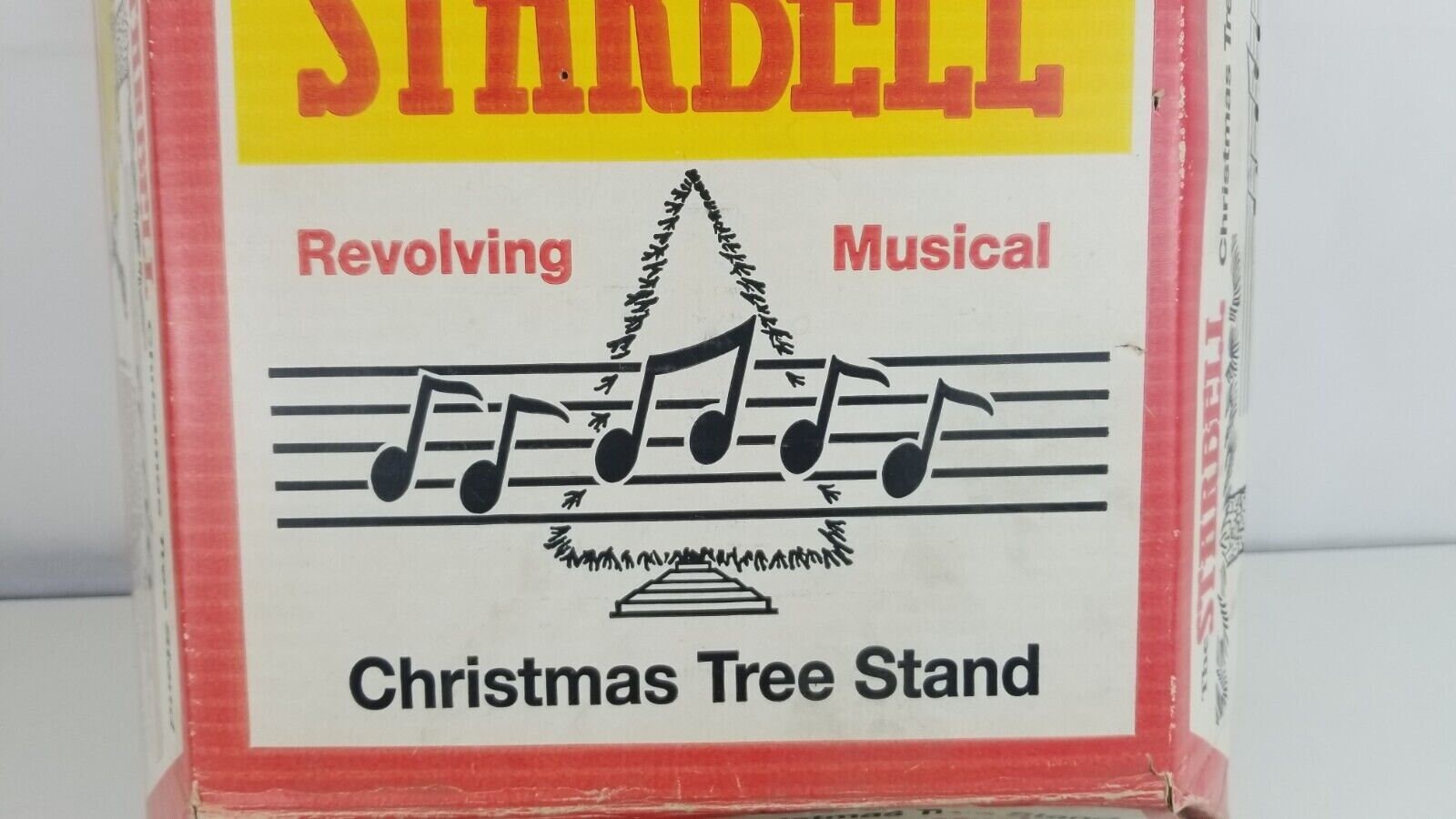 Mid Century Musical Revolving Tree Stand Christmas Starbell in Box VERY