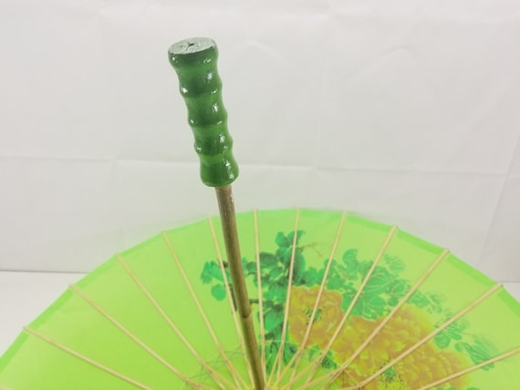 Antique Japanese Parasol 1920s Umbrella Bamboo - image 1