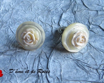 MANCHETTES 1 Mother-of-pearl and romantic silver ivory pink