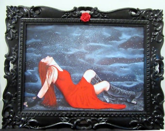 Reproduction painting 22 "It can't be that our love dies" framed baroque frame