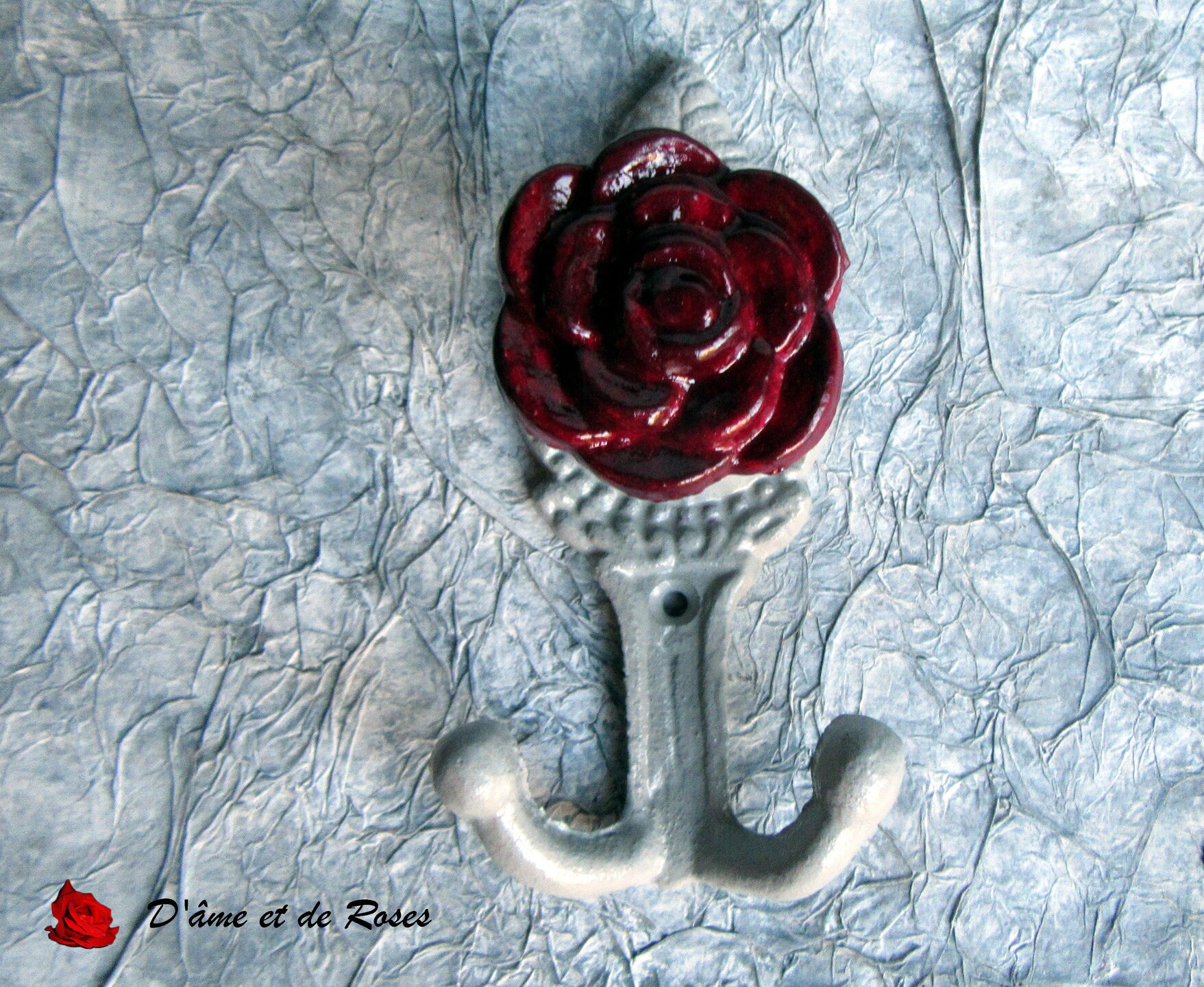 Patère Grise et Rose Prune