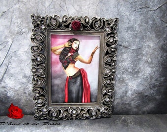 Reproduction painting 1 in aluminum frame with plexiglass