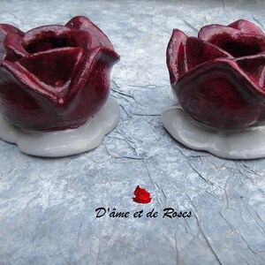 Gray and pink plum 6 candle holders