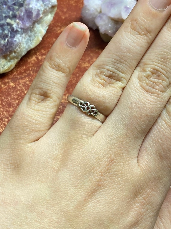 Celtic 925 Silver Knot Ring - image 4