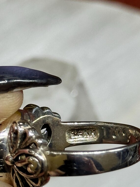 Opal Inlay, Sterling Silver, Ring - image 5
