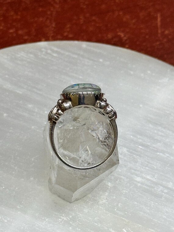 Opal Inlay, Sterling Silver, Ring - image 3