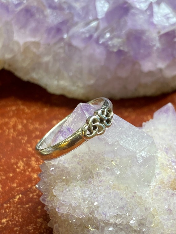 Celtic 925 Silver Knot Ring - image 2