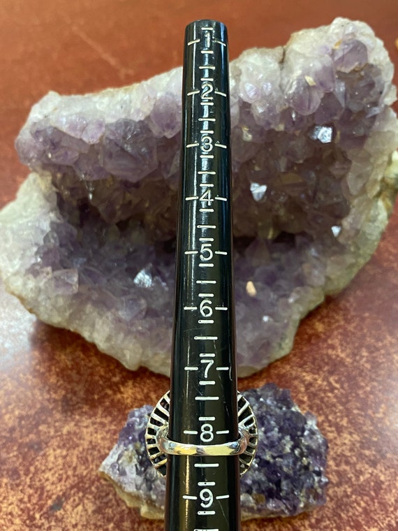 Hematite Cocktail 925 Silver Ring - image 7