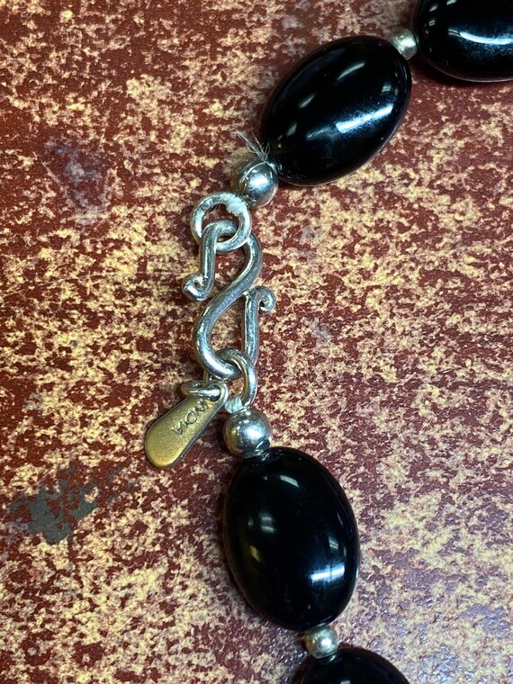 Black Onyx Stone of Strength 925 Silver Necklace.… - image 7