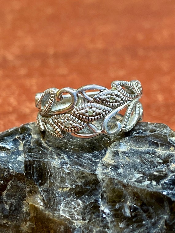 Fashion 925 Silver Ring with Three Natural Diamond