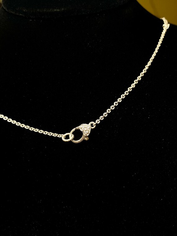 925 Silver Cubic Zirconia Fashion Necklace - image 5