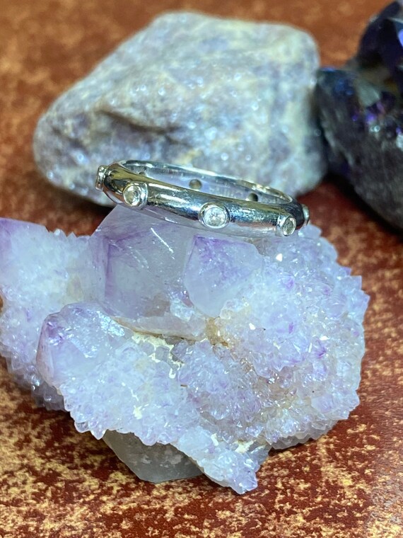 thumbnail image 2 of Men's 925 Sterling Silver Cubic Zirconia Band Ring – Sizes 7-12 With Gift Box 2 of 3