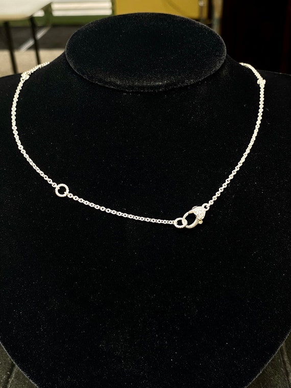 925 Silver Cubic Zirconia Fashion Necklace - image 4