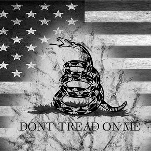 American-Gadsden Flag Grayscale License Plate Download