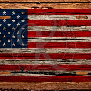 Wooden Flag License Plate Template Bundle