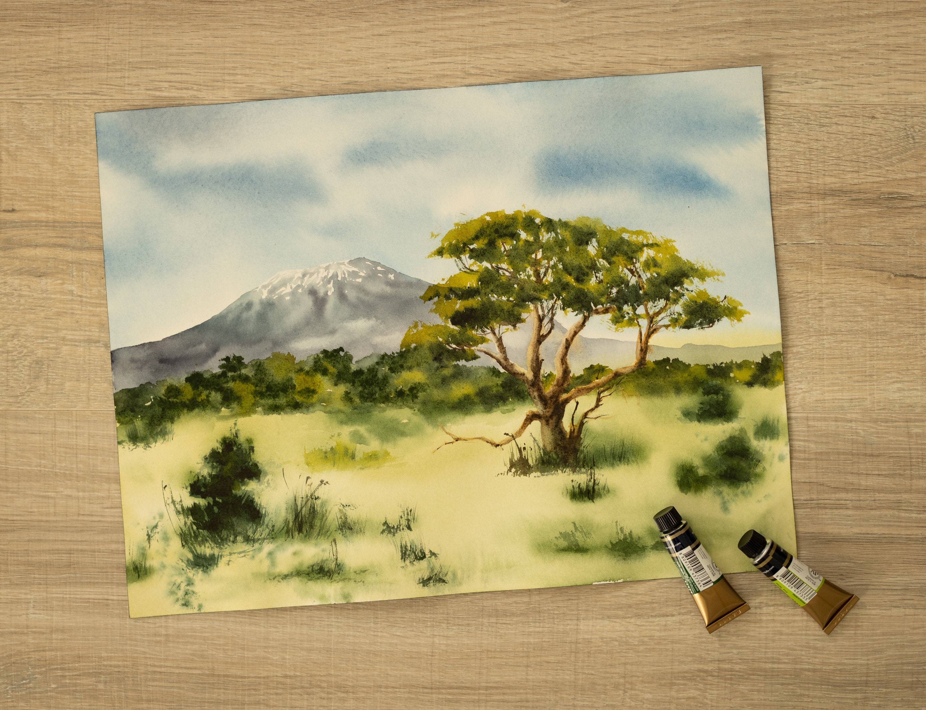 Kilimanjaro Natural White Watercolor Paintbook - 140 lb. 9 x 12