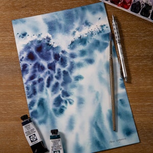 Original watercolor: wave