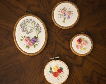 Mini flower embroidery hoop