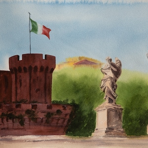 Original watercolor: Rome