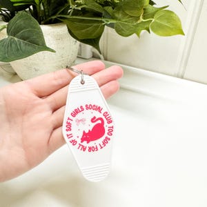 Soft Girl Social Club Motel Keychain