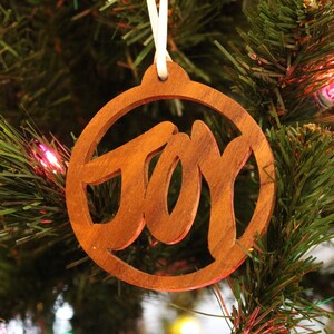 Ornament - Joy - Various Woods