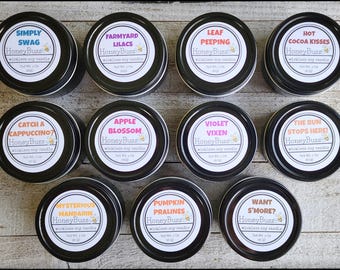 Wickless Candles para-soy scented flameless candles in metal lidded tins
