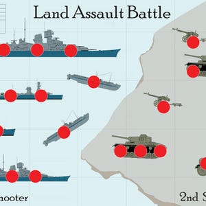 Land Assault Battle: 2-Person Target Practice Digital Download, battle it out, printable target, practice target 17X11