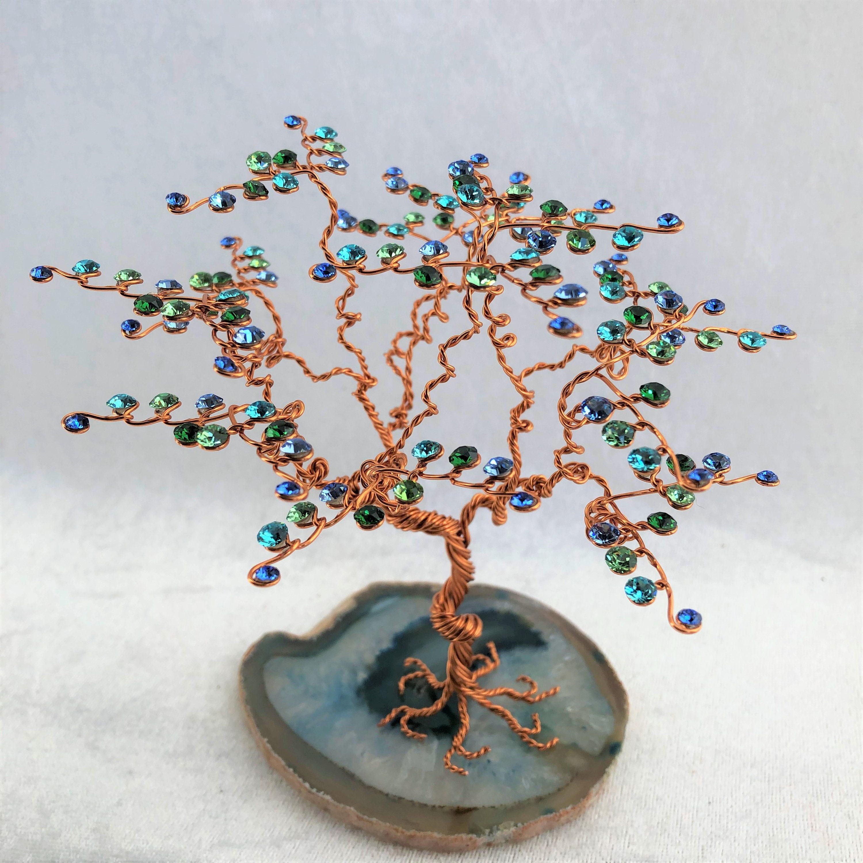 Wiretree Arbre de Vie en Cuivre et Cristal Swarovski