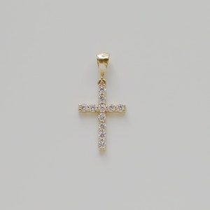14 Karat Yellow Gold Diamond Cross Pendant | Round Brilliant Cut | Natural Diamond | Fine Jewelry | Cross Pendant | Made in Hawaiʻi |