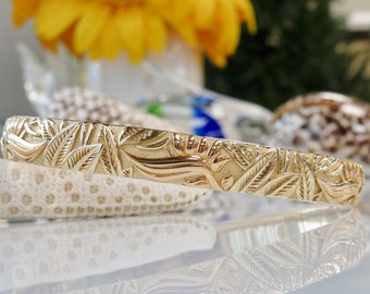 14 Karat Gold 8MM Personalized Birds of Paradise Hawaiian Heirloom