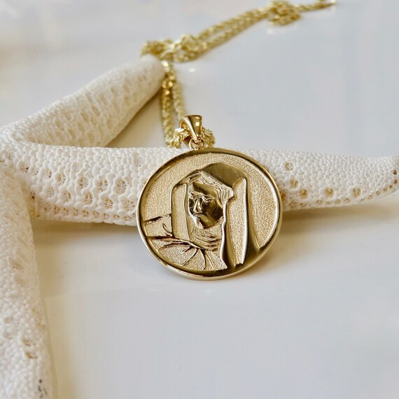 14 karat gold religious medals online