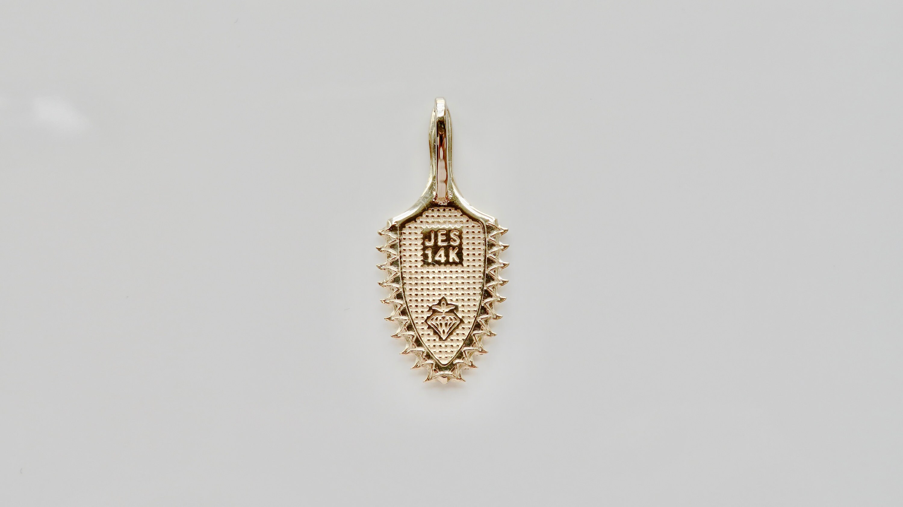 14 Karat Solid Gold Personalized and Engraved Leiomano Pendant Etsy