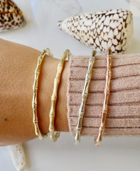 Rose plated bamboo bangle Rose plated bamboo bangle