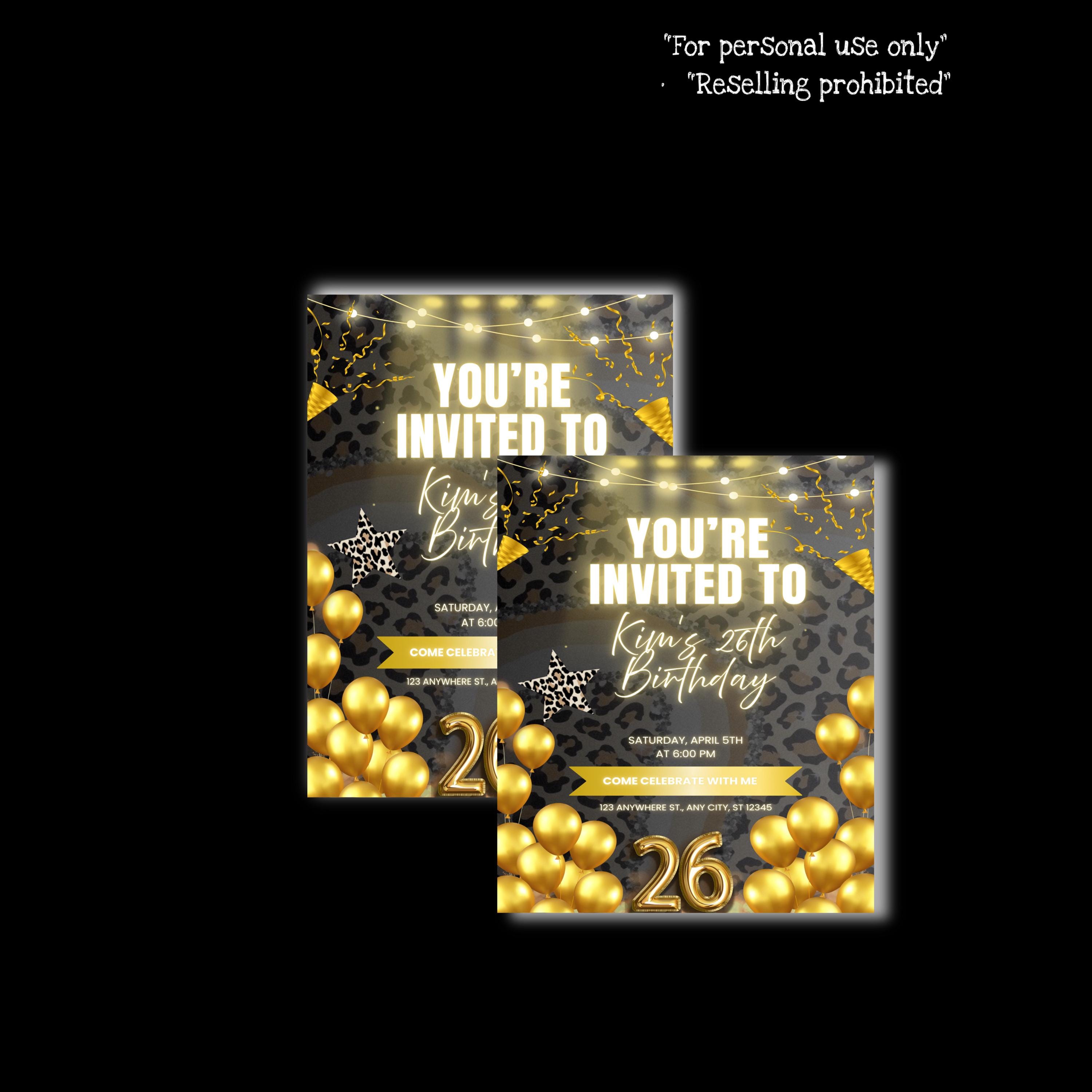 Editable Party Invitation Template, Canva Event Invite, Custom ...
