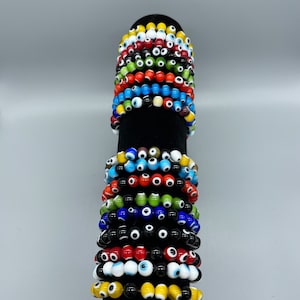 Evil Eye Handcrafted Beaded Bracelets!  Protect yourself against evil spirits or bad luck