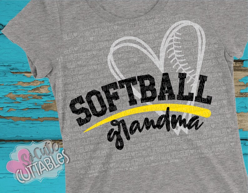 Download Softball grandma SVG softball heart svg softball svg | Etsy
