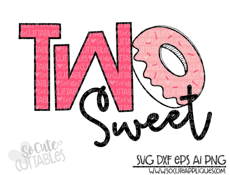 Download Birthday Two Sweet SVG donut birthday svg 2nd birthday svg | Etsy