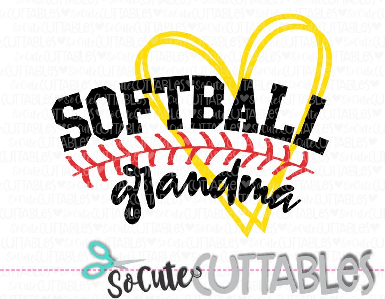 Download Softball svg Softball grandma SVG softball coeur svg | Etsy