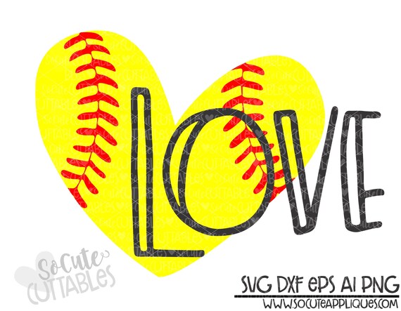 Softball Softball Mom Svg Love Softball Cut File Mom Svg Etsy