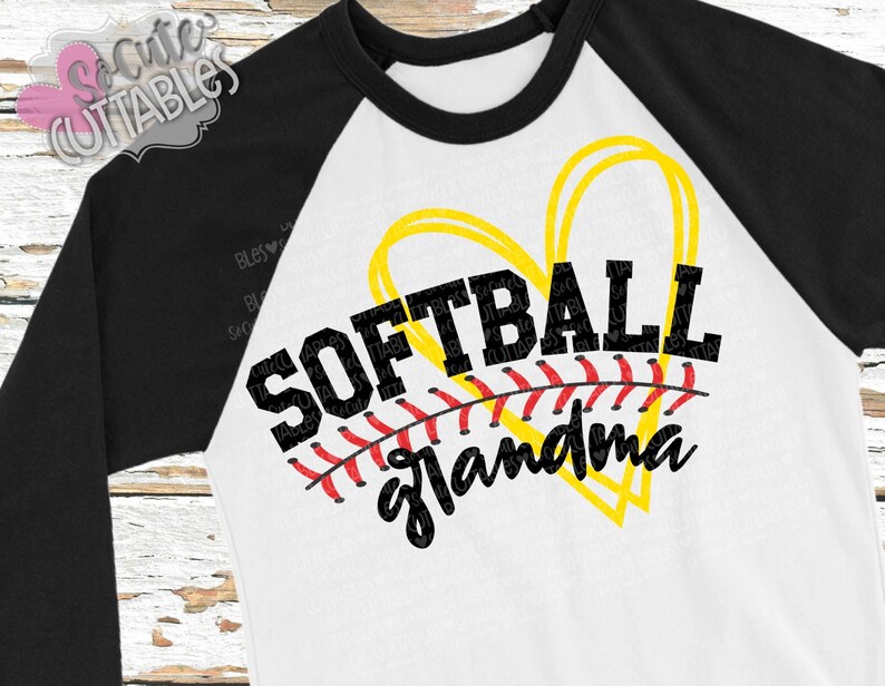Download Softball svg Softball grandma SVG softball heart svg | Etsy