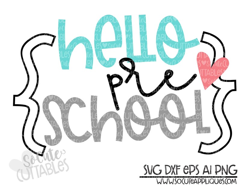 Papercraft Clip Art 1st Day Of School School Cut File Preschool Pre K To 6th Grade Back To School Svg Bundle Socutecuttables Hello 1st Grade Svg Svg File
