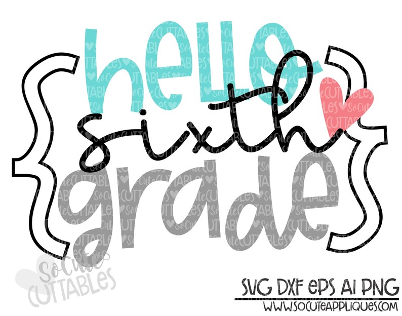Papercraft Clip Art 1st Day Of School School Cut File Preschool Pre K To 6th Grade Back To School Svg Bundle Socutecuttables Hello 1st Grade Svg Svg File
