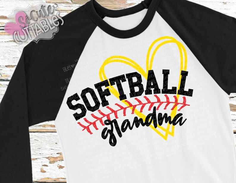 Download Softball svg Softball grandma SVG softball heart svg | Etsy