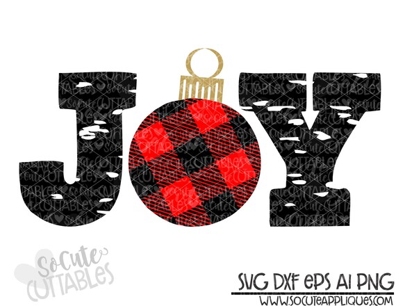 Download Christmas Joy SVG cut file Joy to the world plaid SVG | Etsy