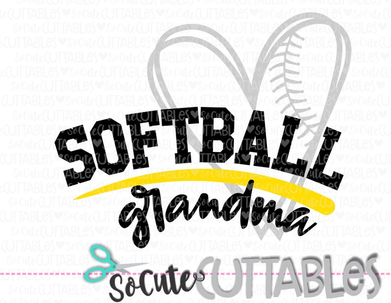Download Softball grandma SVG softball heart svg softball svg | Etsy