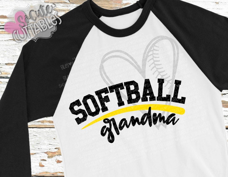 Download Softball grandma SVG softball heart svg softball svg | Etsy