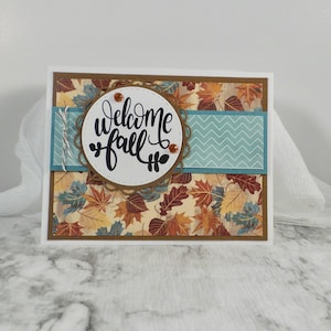 Greeting card, Halloween, Fall, Harvest, scrapbooking, pen pal, happy mail, leaves